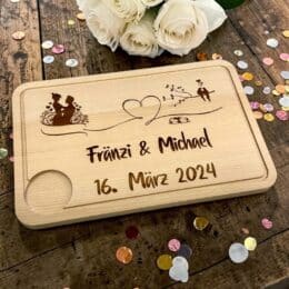 Schneidebrett mit Saftrinne personalisiert mit Gravur