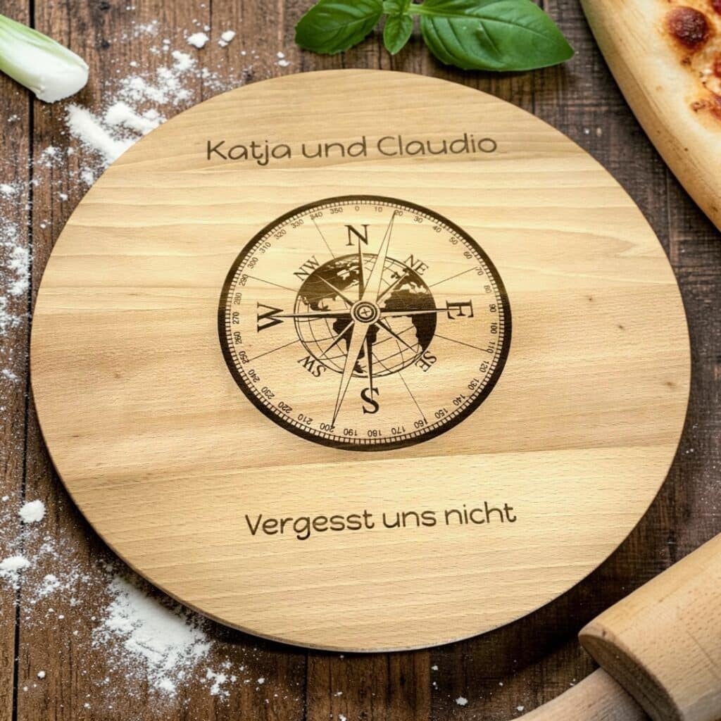 Pizzateller mit Gravur personalisiert