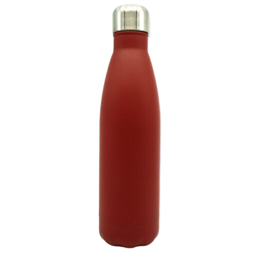 Isolierte Trinkflasche rot pulverbeschichtet