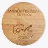 Pizzateller mit Holzgravur