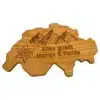 Holzbrett Schweiz mit Lasergravur