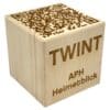 Holzwürfel mit Lasergravur