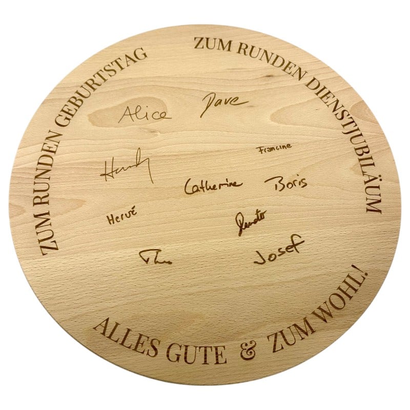 Individuell gestaltbarer Pizzateller mit Gravur