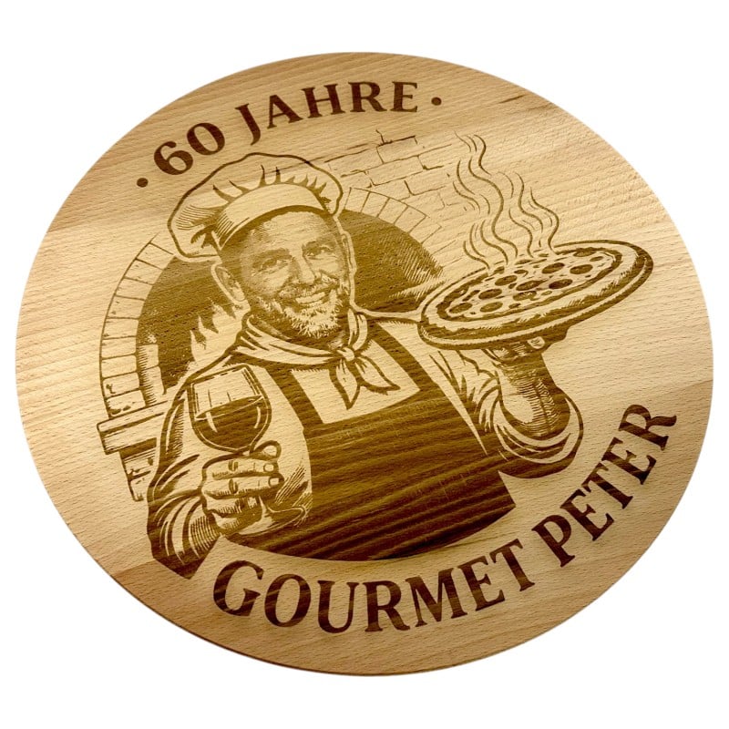 Individuell gravierbarer Pizzateller