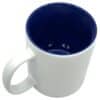 Keramiktasse weiss mit blauer Innenfarbe