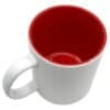 Keramiktasse weiss mit roter Innenfarbe