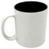 Keramiktasse weiss mit schwarzer Innenfarbe
