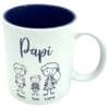 Personalisierte Keramiktasse Weiss Blau