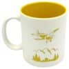 Personalisierte Keramiktasse Weiss Gelb