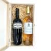 Personalisierte Weinkiste für 2 Flaschen mit Gravur